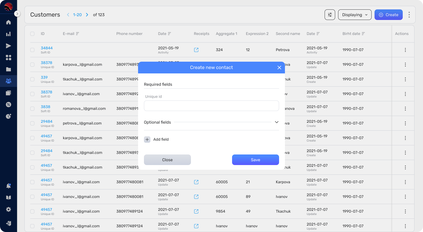 Advanced customer data management