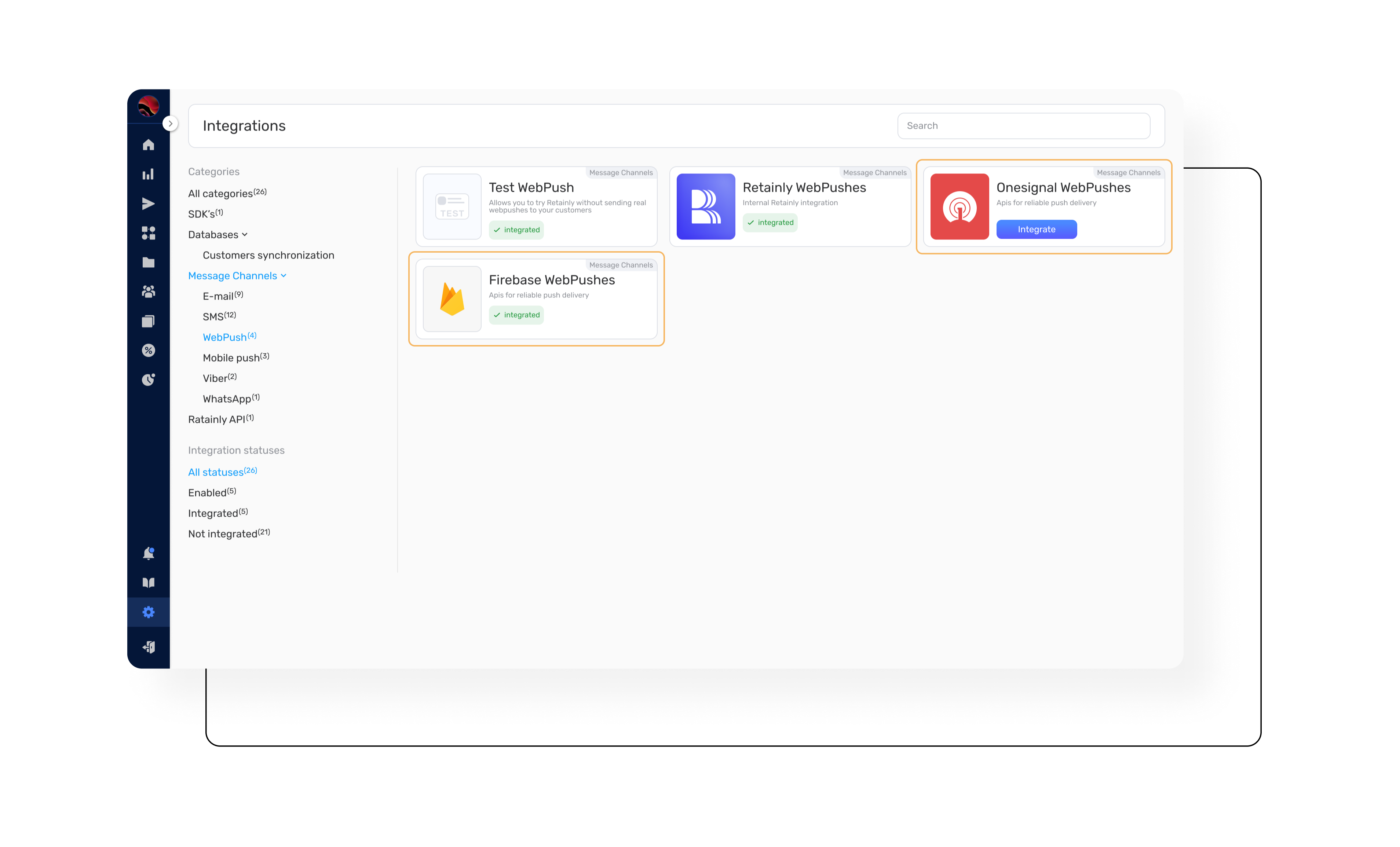 You can also set up your website on OneSignal or Google Firebase and use their APIs to integrate their web-push services
